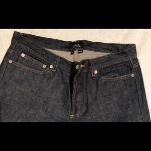 new APC selvidge blue denem jean